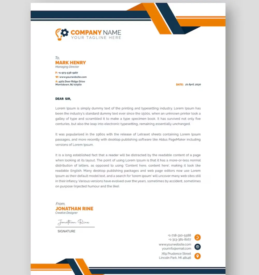 Letterhead & Stationery Design